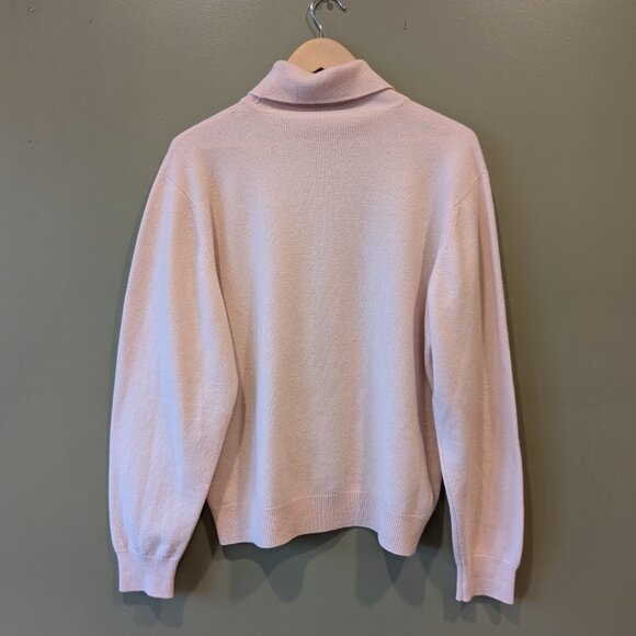 Pringle Scotland 100% Cashmere Pink Turtleneck Size Med Womens VTG 80's Sweater - Picture 10 of 15